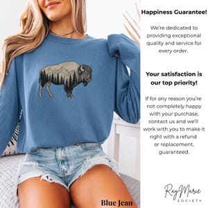 Camiseta rústica de bisonte, camiseta de naturaleza con colores cómodos, camiseta de vida silvestre en la montaña, regalo para papá, camiseta de senderismo al aire libre, camiseta de camping imagen 11