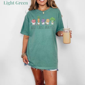 Root Cause Analysis Shirt, Comfort Colors Science Teacher T-Shirt, STEM Humor Sweater, Vegetable Scientist Shirt, Chemistry Teacher Gift Light Green