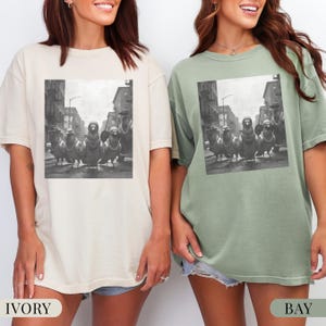 Camiseta de paloma gánster, camiseta divertida de pájaro con colores cómodos, camiseta de pandilla de palomas, suéter divertido de pájaro, regalo divertido para él, camiseta de pájaro hip hop imagen 2