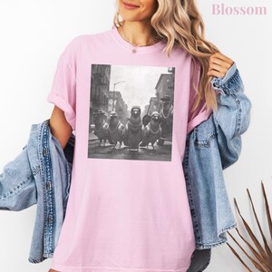 Camiseta de paloma gánster, camiseta divertida de pájaro con colores cómodos, camiseta de pandilla de palomas, suéter divertido de pájaro, regalo divertido para él, camiseta de pájaro hip hop imagen 3