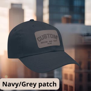 Custom Kids Name Dad Hat, Personalized Dad Gift, Leather Patch Hat, Dad Hat, Fathers Day Hat, grandpa hat, dad birthday gift, New Dad Gift