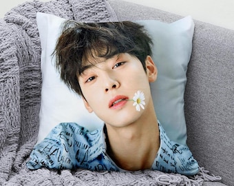 Cha Eun-woo Pillow Bedroom Decorative Custom Cushion Cover Birthday Gift For Fans