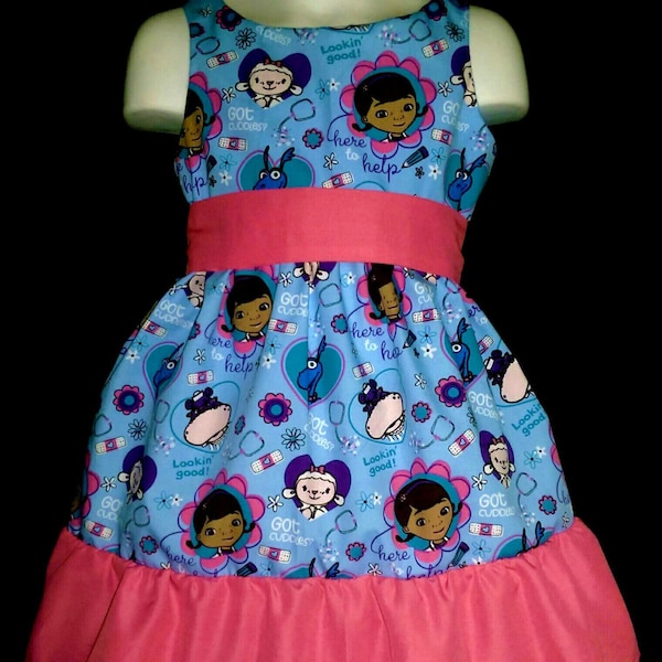 Sleeveless Summer Dress Disney Doc McStuffin Hallie Stuffy Boutique 12/18M 24M/2T 3T/4T 5/6 Pageant New