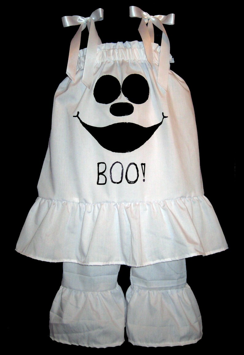 Pillowcase Dress & Pants Set Smiley Ghost Halloween Costume Etsy