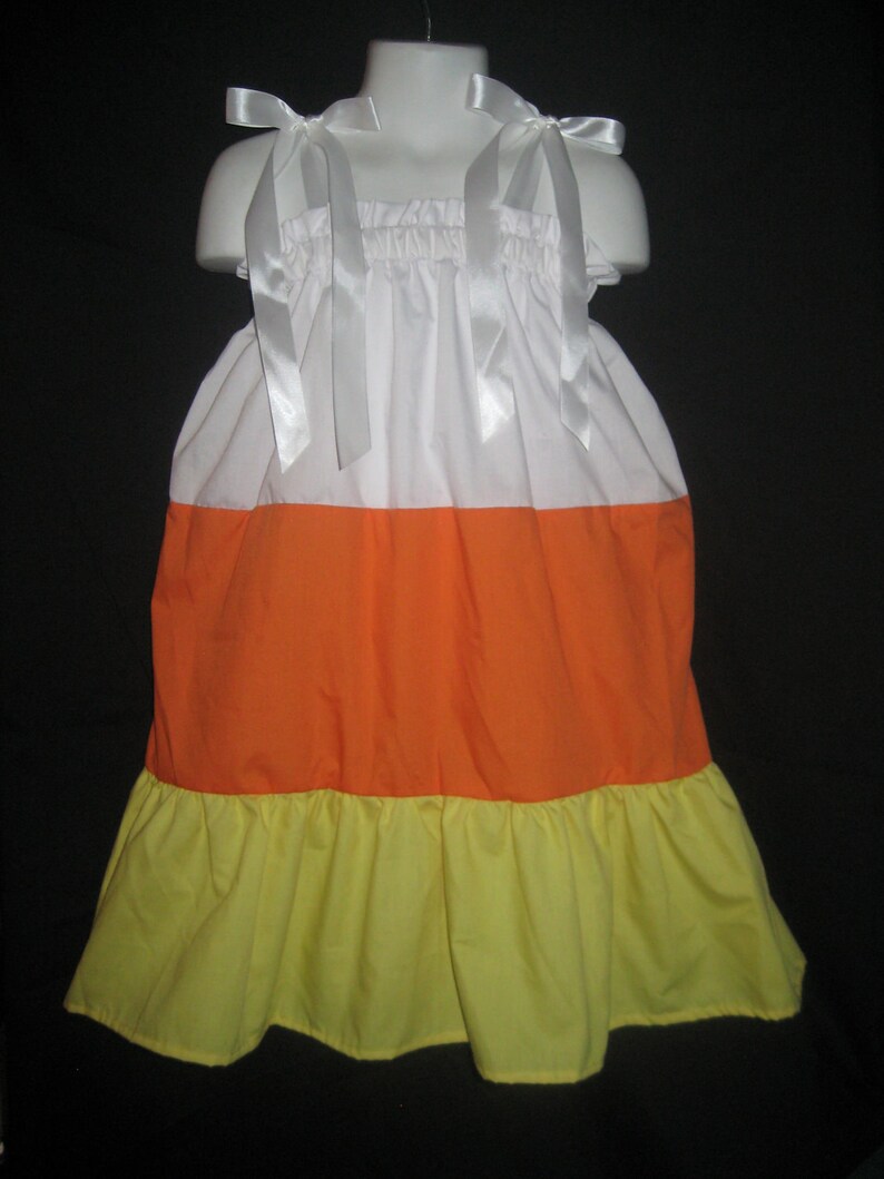 Pillowcase Dress Candy Corn Halloween Costume Boutique 12/18M Etsy