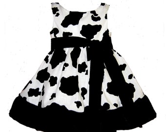 Sleeveless Summer Dress Cow Farm Animal Boutique 12/18M 24M/2T 3T/4T 5/6 Pageant New