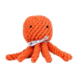 Dental care dog toy squid