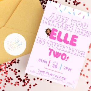 Gabby&#39;s Dollhouse Birthday Invitation