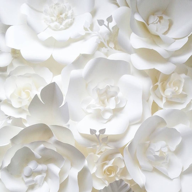 Extra large Paper Flower Backdrop white Custom Order Etsy