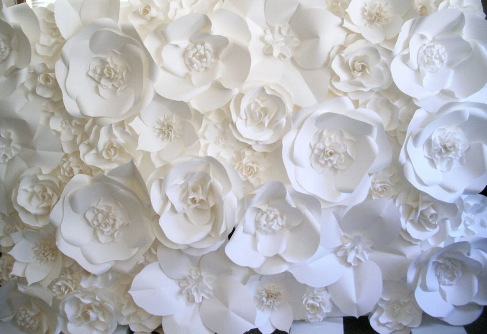 Extra large Paper Flower Backdrop white Custom Order Etsy