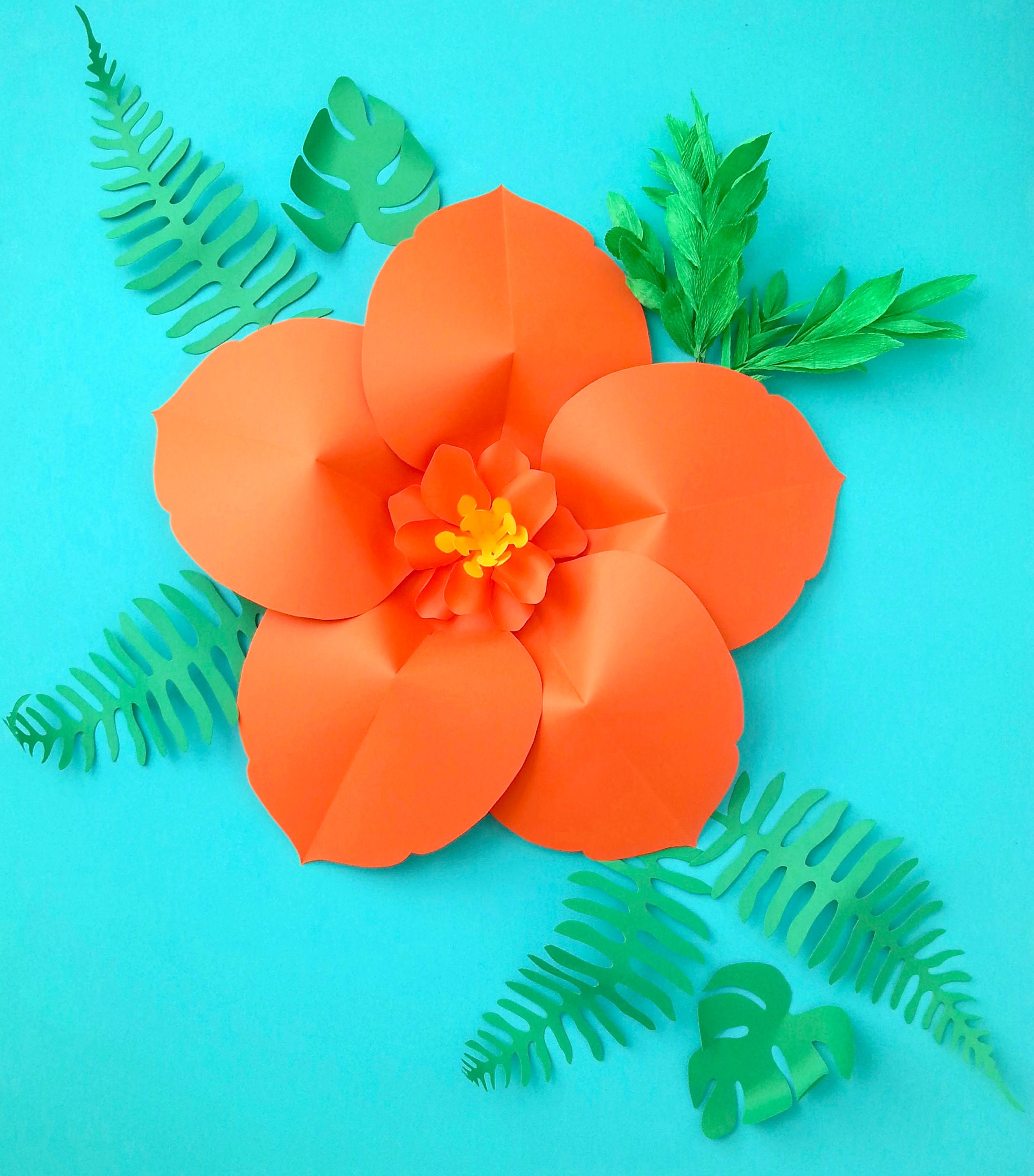 DIY Paper Flower Kit The Hibiscus Backdrop Edition Etsy
