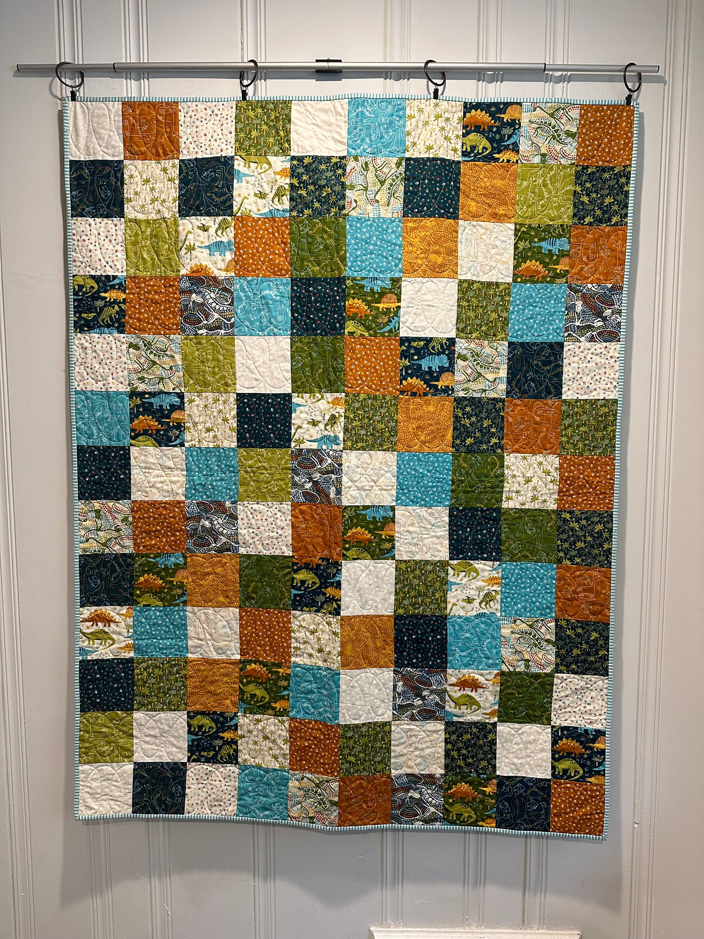 Stomp Quilt Pattern Stomp Stomp Roar Patchwork Quilt - Etsy