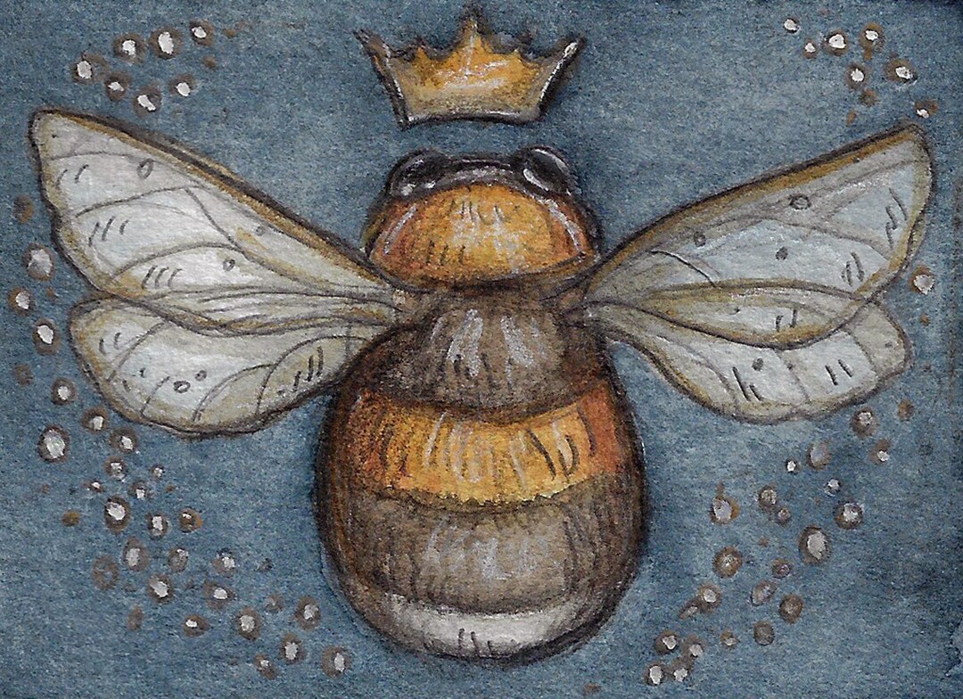 Queen Bee - Rug Hooking Pattern by Lisa Ferguson - Etsy