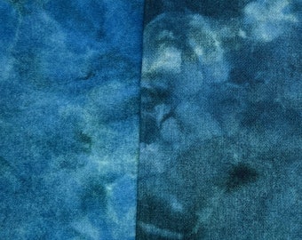 Vintage Fruitlands Blue - hand dyed rug hooking wool fabric -  1/4 yard dyed on Oatmeal or Natural Wool