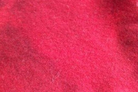hand dyed rug hooking wool fabric - /"Red Coral/" Fat Quarter 100/% Wool 1