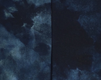 Vintage Blue - hand dyed rug hooking wool fabric -  1/4 yard dyed on Oatmeal or Natural Wool