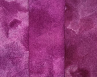 Peony - hand dyed rug hooking wool fabric -  3/8 yard Bundle Pack