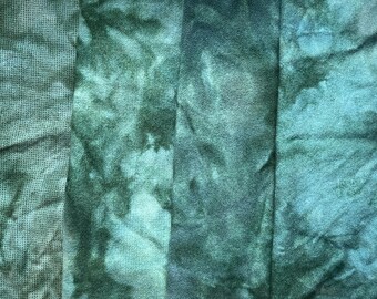Tin Bin Blue - hand dyed rug hooking wool fabric - 1/4 yard