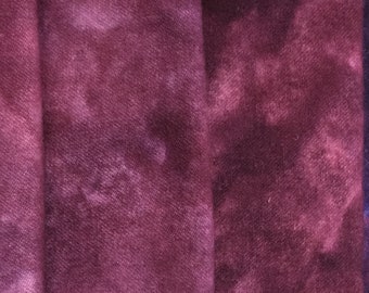 Gemstone Sugilite - hand dyed rug hooking wool fabric -  (1) Fat Quarter (4) values available