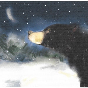 Forest Visitor  -  Rug Hooking  pattern by artist Lindsay Bowles