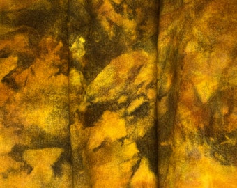 Golden Pewter Mist - hand dyed rug hooking wool fabric