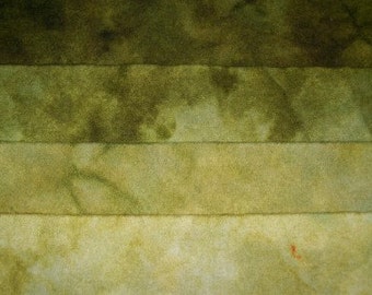 Gemstone Yellow Turquoise - hand dyed rug hooking wool fabric -  (1) Fat Quarter (4) values available