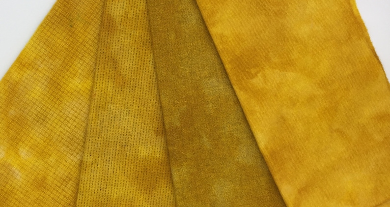 Yellow Barn hand dyed rug hooking wool fabric image 1