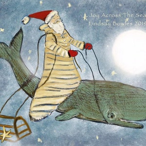Joy Across the Sea  Rug Hooking  pattern by artist Lindsay Bowles