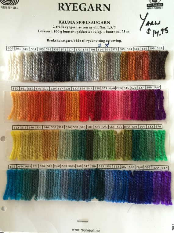 Yarn Colors Chart