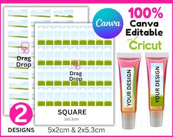 lip gloss labels Mockup, Lip Gloss template Canva, Lip Gloss template, Lip Glow Gloss, Lip Gloss Blank Label, Lip Gloss Wrapper Mockup SVG