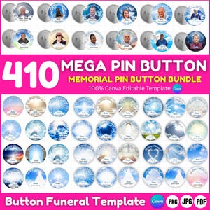 400 In Loving Memory Pin Button, Button Funeral Template, Memorial Pin Button Template,Button Pin Template, Memorial Pinback Button, RIP PNG