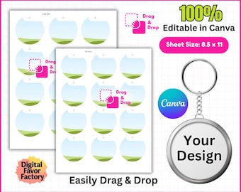 Circle Keychain Template, Keychain Earring Template, Earring Keychain, Keychain Sublimation,t shirt Keychain Sublimation Template,tshirt svg