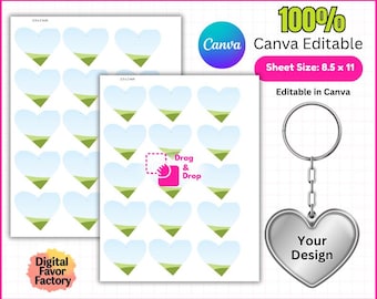Heart Keychain Template, Keychain Earring Template, Earring Keychain, Keychain Sublimation,t shirt Keychain Sublimation Template, tshirt svg