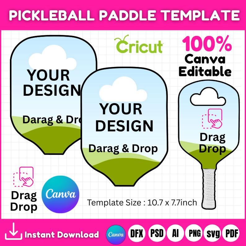 Pickleball Paddle Template, Pickleball Paddle Svg ,custom Pickleball