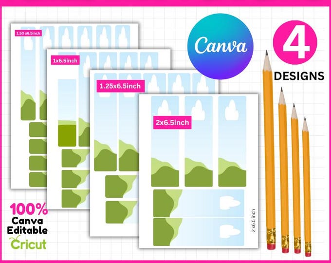Pencil Wrap Canva Editable Template Pencil Label Template Pencil Wrap ...