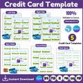 Credit Card Skin Template Canva, Credit Card Sticker, Debit credit card template svg,Card cover svg for cricut, Canva drag and drop Template product logo