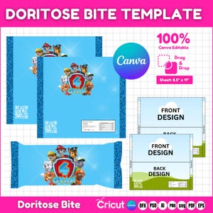 Custom Doritos Chip Bag Template Canva | Doritose Bite Template Mockup | Blank Doritos Bag |Snack Bag Wrapper |Doritos wrapper|Doritos label