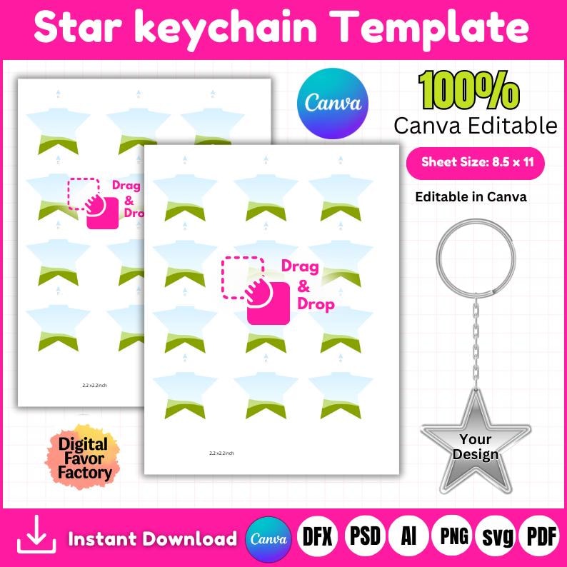 "T-shirt keychain sublimation template in SVG and PNG formats"

"Dog tag keychain design template for Cricut and Canva"

"Dog bone keychain blank template for sublimation printing"

"Square keychain cut file bundle for DIY projects"

"Heart-shaped keychain blank design in multiple formats"

"Circle and round keychain template bundle for crafting"

"Retro motel keychain SVG cut file for sublimation and Cricut"
"Bundle of 9 keychain design templates for Cricut and Silhouette"