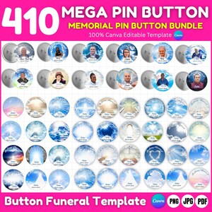 Editable Memorial Pin Button Template in Canva – 2.25 Inch Round Design with Photo Placeholder

In Loving Memory Funeral Button Favor Template – Customizable Text and Photo Layout

Printable RIP Pin Button Template for Funeral or Celebration of Life – Floral Background

Elegant Black and Gold Memorial Button Design – Canva Template for Pro or Free Users

Editable Circle Badge Design – Canva Funeral Pin Button with Space for Name and Dates