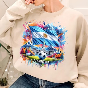 Argentina PNG T-Shirt Design Argentina Flag Soccer Png Sublimation Designs Argentina Shirt Png Trending Png Bestseller Png Digital Download