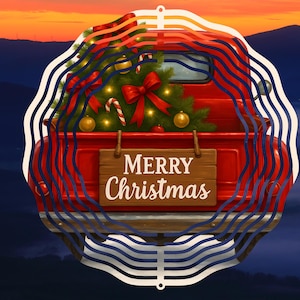 Merry Christmas Wind Spinner PNG Sublimation Designs 8 Inch & 10 Inch Wind Spinner Christmas Spinner Merry Christmas PNG Digital Download