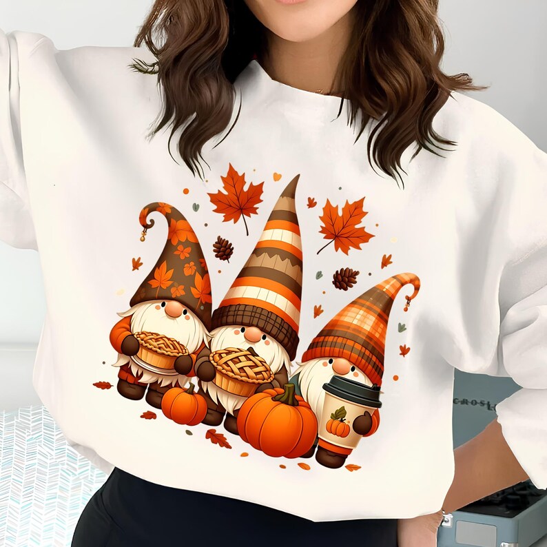 Fall Gnomes Png, Sublimation Designs, Fall Leaves Png, Pumpkin Season Png, Autumn Leaves Png, Pumpkins Png, T-Shirt Design, Digital Download