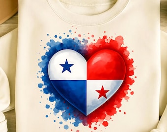 Panama Heart PNG T-Shirt Design Panama Flag Png Sublimation Designs Heart Png Panama Shirt Patriotic Png Trending Png Digital Download PNG
