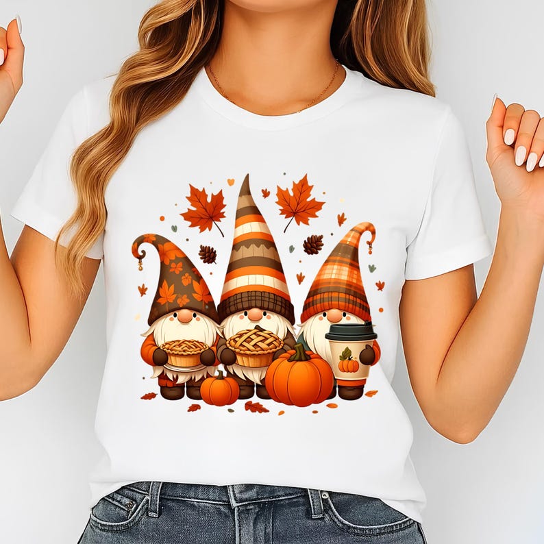 Fall Gnomes Png, Sublimation Designs, Fall Leaves Png, Pumpkin Season Png, Autumn Leaves Png, Pumpkins Png, T-Shirt Design, Digital Download