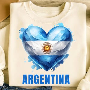 Argentina PNG, Sublimation Designs, Heart Png, T-Shirt Png, Trending Png, Shirt Design, Sweatshirt Design, Sublimation Png, Digital Download
