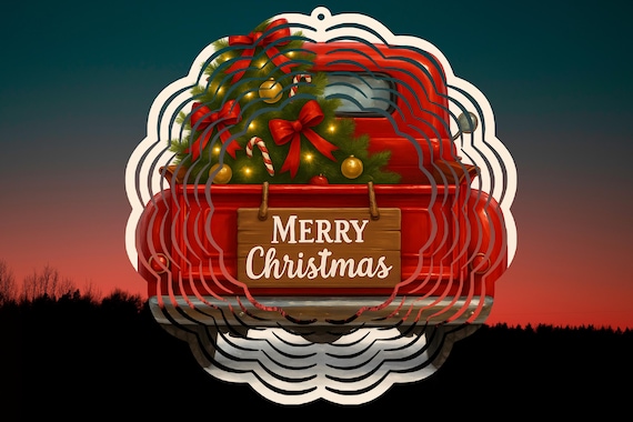 Merry Christmas Wind Spinner PNG Sublimation Designs 8 Inch & 10 Inch Wind Spinner Christmas Spinner Merry Christmas PNG Digital Download