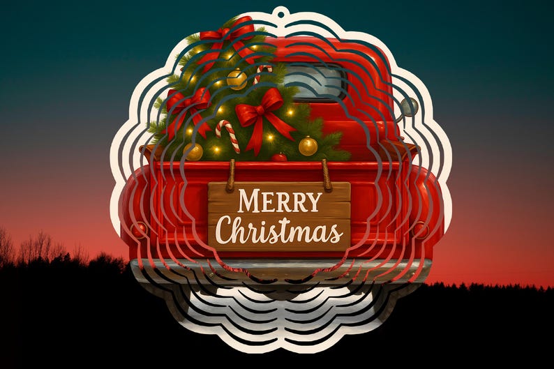 Merry Christmas Wind Spinner PNG Sublimation Designs 8 Inch & 10 Inch Wind Spinner Christmas Spinner Merry Christmas PNG Digital Download