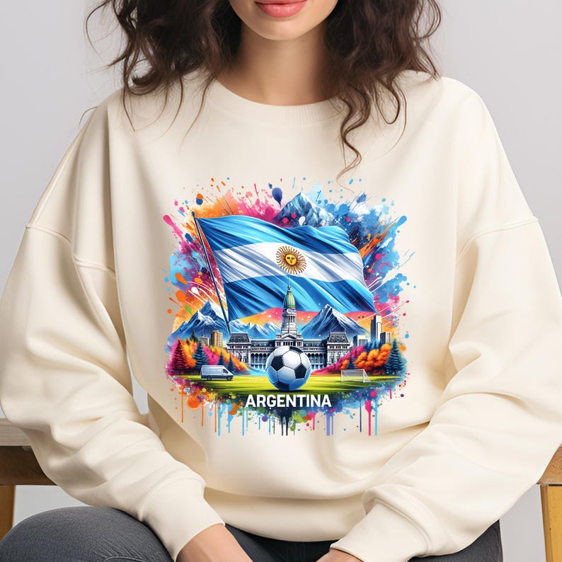 Argentina PNG T-Shirt Design Argentina Flag Soccer Png Sublimation Designs Argentina Shirt Png Trending Png Bestseller Png Digital Download
