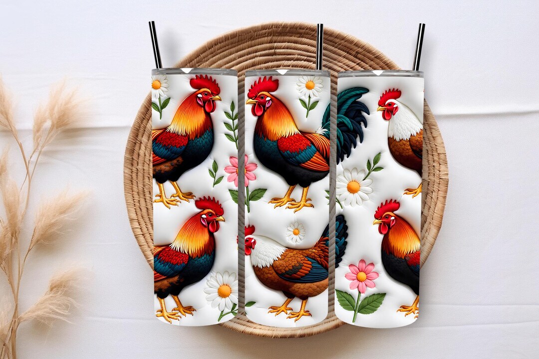 Inflated Chicken Tumbler Wrap PNG 20 Oz Skinny Tumbler Sublimation ...