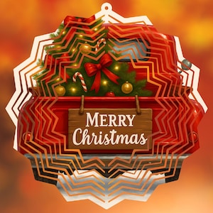 Merry Christmas Wind Spinner PNG Sublimation Designs 8 Inch & 10 Inch Wind Spinner Christmas Spinner Merry Christmas PNG Digital Download